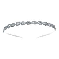Hair Bands, Zinc Alloy, silver color plated, for woman & with rhinestone, silver color 