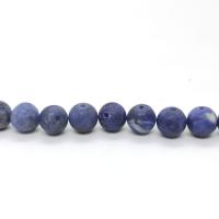 Perles en sodalite, Rond, poli, DIY & normes différentes pour le choix & givré, bleu, Vendu par PC