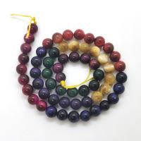 Tiger Eye Beads, Round, DIY mixed colors Approx 35-40 cm 