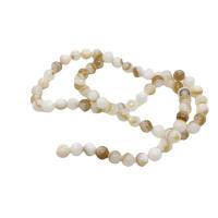 Perles en coquille naturel, Shell Pearl, Rond, DIY & normes différentes pour le choix, couleurs mélangées Environ 35-40 cm, Vendu par brin