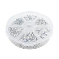 Perles intercalaires en alliage de zinc, avec Boîte en plastique, DIY Vendu par boîte