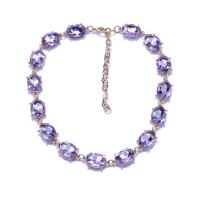 Rhinestone Zinc Alloy Necklace, with 3.15inch extender chain, fashion jewelry & for woman & with rhinestone Approx 16.54 Inch, Approx 8.66 Inch 