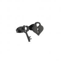 asymmetrische Ohrringe, 304 Edelstahl, Lock and Key, Vakuum-Ionen-Beschichtung, Modeschmuck & für Frau, keine, verkauft von Paar