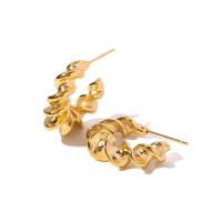 Stainless Steel Stud Earring, 304 Stainless Steel, Vacuum Ion Plating, fashion jewelry & for woman, golden 