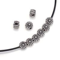 Zinc Alloy Flower Beads, antique silver color plated, DIY Approx 