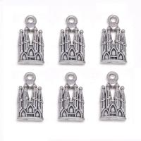 Zinc Alloy Jewelry Pendants, Castle, antique silver color plated, Unisex Approx 