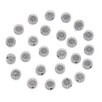 Perles en alliage de zinc de fleur, Plaqué de couleur d'argent, DIY, 5.5mm, Environ Vendu par sac