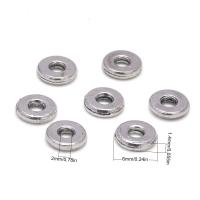 Zinc Alloy Spacer Beads, Flat Round, antique silver color plated, DIY, 6mm, Approx 