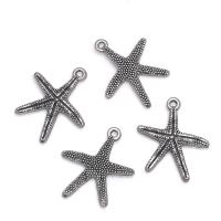 Zinc Alloy Jewelry Pendants, Starfish, antique silver color plated, Unisex Approx 