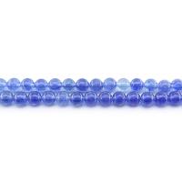 Round Crystal Beads, polished, DIY Caribbean Blue Approx 38 cm 