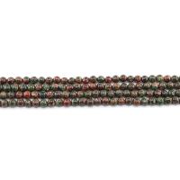Perles unakite, Rond, poli, DIY, couleurs mélangées, 6mm, Environ Vendu par brin