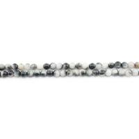 Джейд Радуга, разноцветный нефрит, Круглая, полированный, DIY, белый и черный, 6mm, Приблизительно 62ПК/Strand, продается Strand