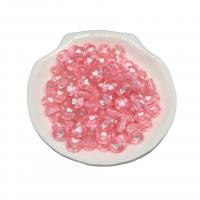 Enamel Acrylic Beads, Heart, DIY & transparent & frosted, pink Approx 1.5mm 