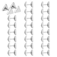 Edelstahl Stud Ohrring, 304 Edelstahl, Dreieck, Vakuumbeschichtung, für Frau, keine, 13x8mm, verkauft von Paar