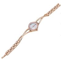 Fashion Watch Bracelet, Zinc Alloy, with Glass, Chinese movement, plated, for woman & with rhinestone 