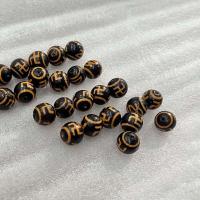 Natural Tibetan Agate Dzi Beads, Round, DIY, 10mm 