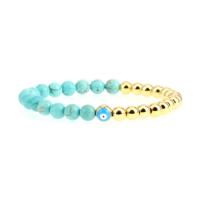 Gemstone Bracelets, with Brass, 18K gold plated & for woman & enamel Approx 6.7 Inch 