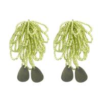Glass Seed Beads Earring, Zinc Alloy, with Seedbead, fashion jewelry & for woman 