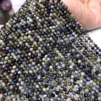 Natürlicher Turmalin Perlen, rund, poliert, DIY & facettierte, dunkelgrün, 4mm, Länge:38 cm, verkauft von PC