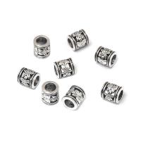 Zinc Alloy Tube Beads, Column, antique silver color plated, DIY, 6.79mm, Approx 