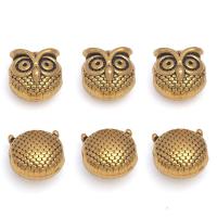 Zinc Alloy Jewelry Beads, Owl, antique gold color plated, DIY Approx 