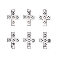 Colgantes de Aleación de Zinc en Forma Cruces, chapado en color de plata antigua, unisexo & hueco, 11x17mm, aproximado 100PCs/Bolsa, Vendido por Bolsa