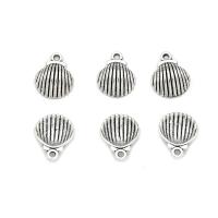 Zinc Alloy Jewelry Pendants, Shell, antique silver color plated, Unisex Approx 