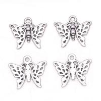 Zinc Alloy Jewelry Pendants, Butterfly, antique silver color plated, Unisex Approx 