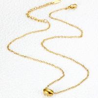 Collar de la joyería de titanio, Partículas de acero, chapado en color dorado, para mujer, dorado, 9mm, longitud:41-46 cm, Vendido por UD