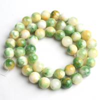 Perles en marbre naturel, marbre teint, Rond, DIY & normes différentes pour le choix, plus de couleurs à choisir Environ 35-40 cm, Vendu par brin