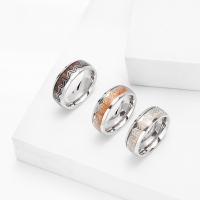 Titanium Steel Finger Ring, epoxy gel, fashion jewelry & for man 