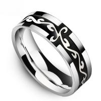 304 Stainless Steel Finger Ring, polished & for man, 8mm 