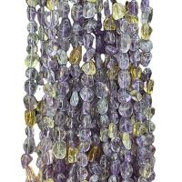 Gemstone Chips, Amethyst, with Citrine, irregular, polished, DIY, mixed colors Approx 40 cm, Approx 