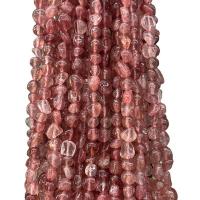 Strawberry Quartz Beads, irregular, polished, DIY, light red Approx 40 cm, Approx 