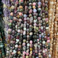 Natürlicher Turmalin Perlen, Unregelmäßige, poliert, DIY, gemischte Farben, 5x9mm, Länge:ca. 40 cm, ca. 55PCs/Strang, verkauft von Strang