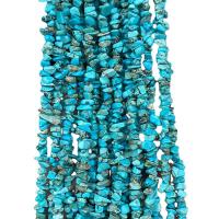 Gemstone Chips, Natural Turquoise, irregular, polished, DIY, blue Approx 80 cm, Approx 