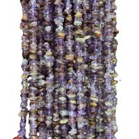Gemstone Chips, Purple Phantom Quartz, irregular, polished, DIY, purple Approx 40 cm, Approx 