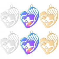 Titanium Steel Pendants, Heart, Vacuum Ion Plating & for woman Approx 19.68 Inch 