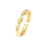 Cubic Zirconia Micro Pave Brass Finger Ring, gold color plated, Adjustable & micro pave cubic zirconia & for woman, gold 