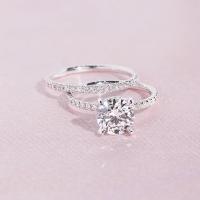 Zirkonia Messing Finger Ring, Geometrisches Muster, platiniert, verschiedene Größen vorhanden & Micro pave Zirkonia & für Frau, 10mm, Größe:6-10, verkauft von PC