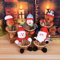 Stoff Weihnachten Zucker Korb, mit Bambus, Weihnachts-Design & verschiedene Größen vorhanden & verschiedene Stile für Wahl, verkauft von PC