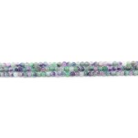 Regenbogen Jade, rund, poliert, DIY & facettierte, gemischte Farben, 6mm, ca. 62PCs/Strang, verkauft von Strang