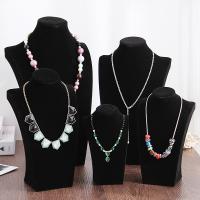 Exhibición de collar de terciopelo, Pana, Sostenible & diverso tamaño para la opción, Negro, Vendido por UD