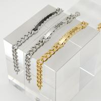 Titanium Steel Bracelet & Bangle, Vacuum Ion Plating, fashion jewelry & Unisex 8mm,8*42mm Approx 8.27 Inch 
