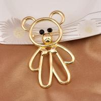 Zinc Alloy Jewelry Brooch, Bear, gold color plated, Unisex 