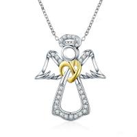 Zinc Alloy Cubic Zirconia Necklace, with 1.97inch extender chain, Angel, fashion jewelry & micro pave cubic zirconia & for woman Approx 17.72 Inch 