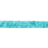 Gefärbter Marmor Perlen, rund, poliert, DIY & facettierte, blau, 4mm, ca. 90PCs/Strang, verkauft von Strang