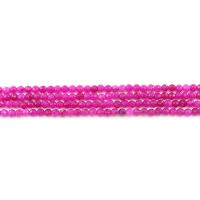 Окрашенная мраморные шарики, окрашенный мрамор, Круглая, полированный, DIY & граненый, розовый кармин, 4mm, Приблизительно 90ПК/Strand, продается Strand