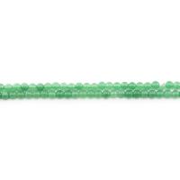 Gefärbter Marmor Perlen, rund, poliert, DIY, grün, 4mm, ca. 90PCs/Strang, verkauft von Strang