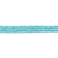 Synthetische Türkis Perlen, rund, poliert, DIY & facettierte, blau, 4mm, ca. 90PCs/Strang, verkauft von Strang